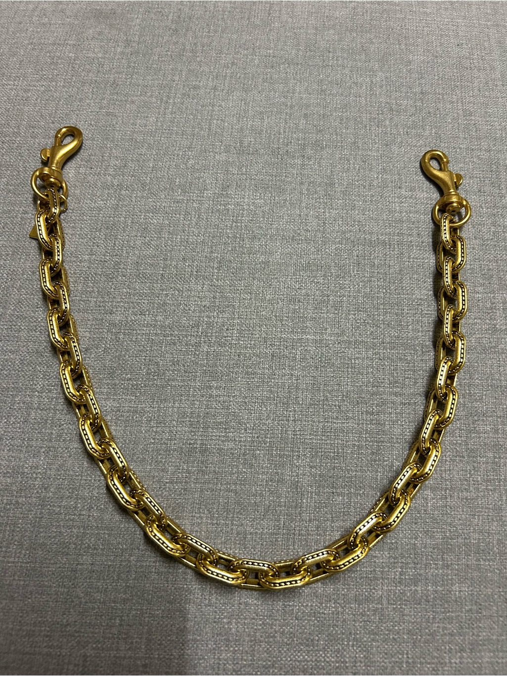 GoldTone Chunky Chain Necklace With Lobster Clasps